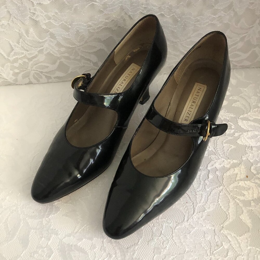 Naturalizer Black Patten Heels